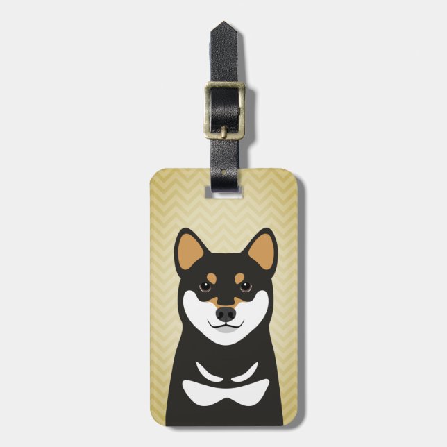Shiba Inu Dog Gepäckmarke Gepäckanhänger (Vorderseite vertikal)