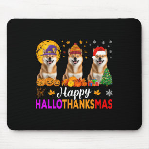 Shiba Inu Dog Halloween Weihnachtshanksmas 1 Mousepad