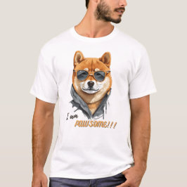 Shiba Inu Dog I am Pawsome T-Shirt