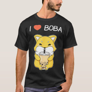 Shiba Inu Dog I Liebe Boba Funny Bubble Tee