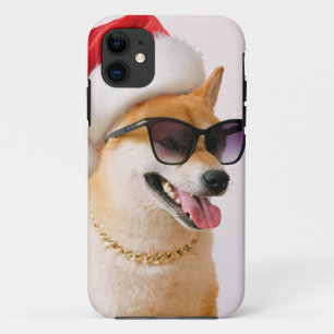 Shiba Inu dog in Santa Claus red hats Case-Mate iPhone Hülle
