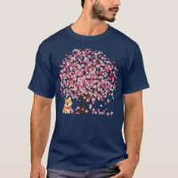 Shiba Inu Dog Japanischer Kirsche Niedlich Blossom