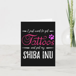 Shiba Inu Dog Lover Tattoo Funny Dog Mama Geschenk Karte