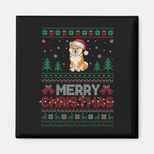Shiba Inu Dog Lovers Weihnachtsmannmütze Weihnacht Magnet
