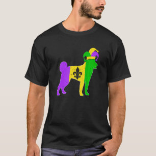 Shiba Inu Dog Mardi Gras Carnivals Funny Puppy Jes T-Shirt