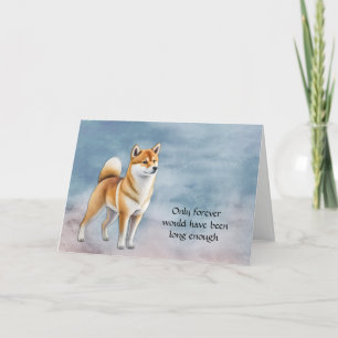 Shiba Inu Dog Perdre Condolence Carte de sympathie
