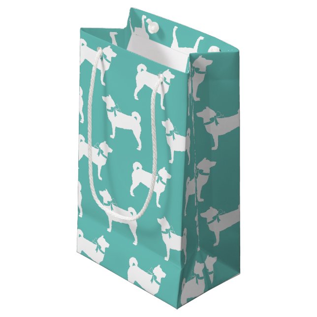 Shiba Inu Dog Puppy Kleine Geschenktüte (Vorderseite Schrägansicht)