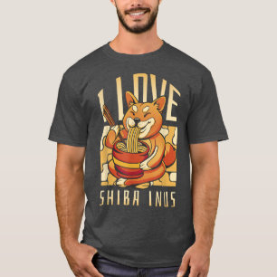 Shiba Inu Dog Ramen Anime Noodles Kawaii Japanisch T-Shirt