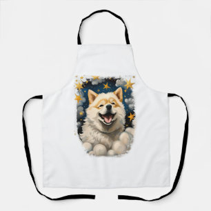 Shiba Inu Dog Stars Wolken Schürze