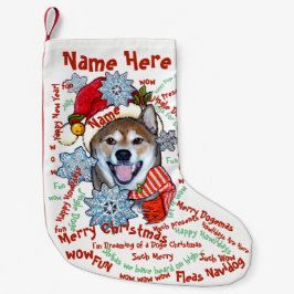 Shiba Inu Doge Weihnachtsweihnachtsgebäck Strumpf Kleiner Weihnachtsstrumpf