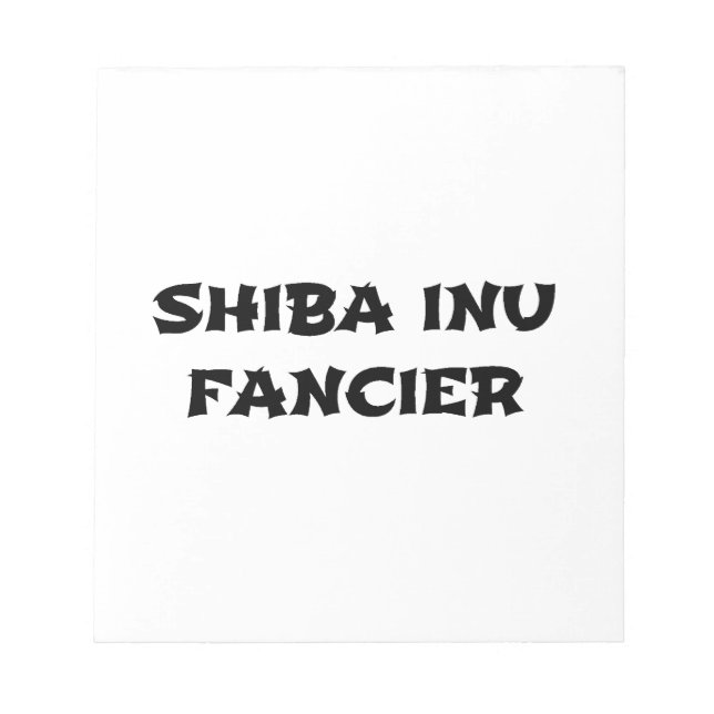 shiba inu fancier notizblock (Vorderseite)