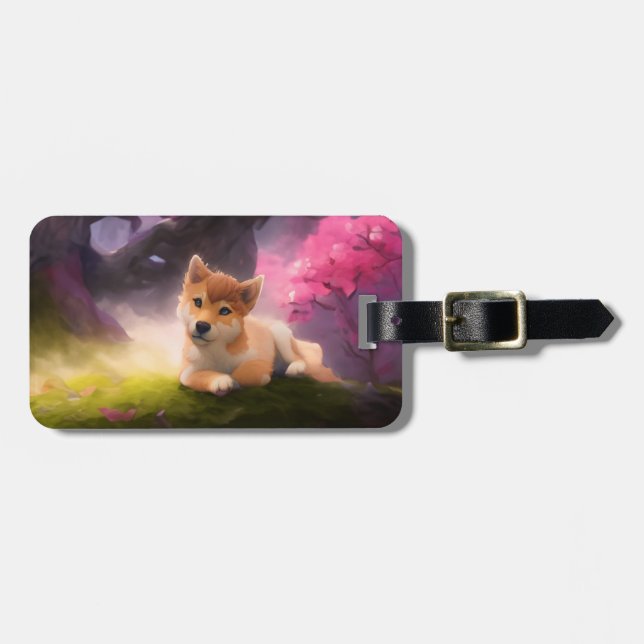 Shiba Inu Fantasy Anime Gepäckanhänger (Vorderseite horizontal)