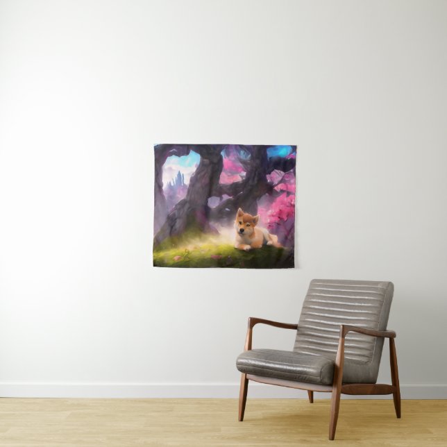 Shiba Inu Fantasy Anime Wandteppich (Beispiel (Horizontal))