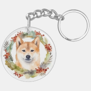 Shiba Inu Festive de la couronne de Noël Coupe