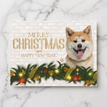 Shiba Inu frohe Weihnachten glücklich Neues Jahr