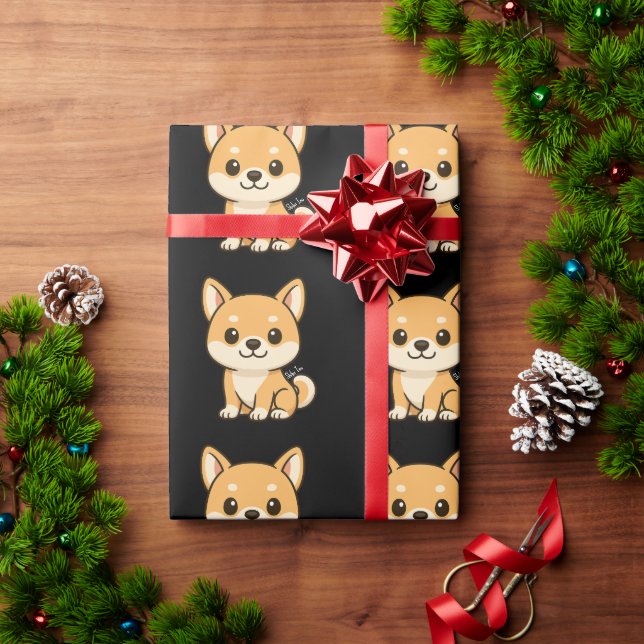 Shiba Inu Geschenkpapier (Feiertagsgeschenk)