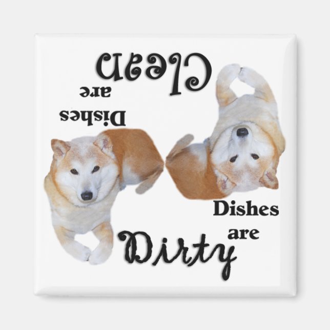 Shiba Inu Geschirrspüler Magnet (Vorne)
