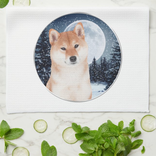 Shiba Inu Geschirrtuch (Gefaltet)