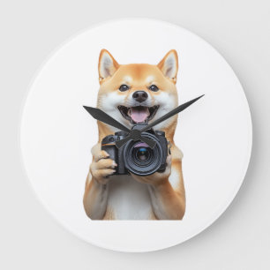 Shiba Inu     Große Wanduhr