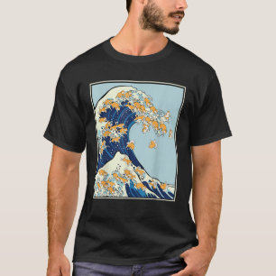 Shiba Inu Große Welle Japanisch Kanagawa Hokusai H T-Shirt