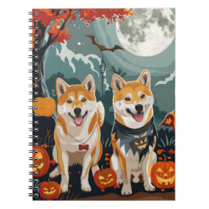 Shiba Inu Halloween Spooky Notizblock
