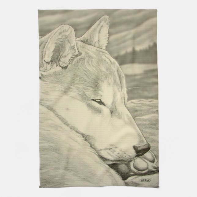 Shiba Inu Handtuch Dog Lover Art Traumwelten & Ges (Vertikal)