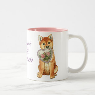 Shiba Inu Heart Mama Zweifarbige Tasse