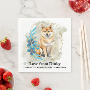 Shiba Inu Hochzeitsservietten mit Hundebild Serviette