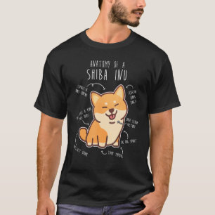 Shiba Inu Hund Anatomie Mama Roter Schibe Niedlich T-Shirt