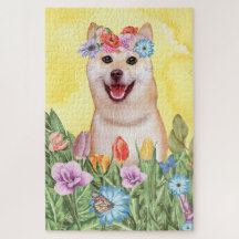 Shiba Inu Hund Blume
