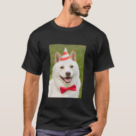 Shiba Inu Hund in Party Hat T-Shirt
