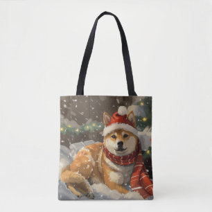 Shiba Inu Hund Weihnachtsfestlich Tasche