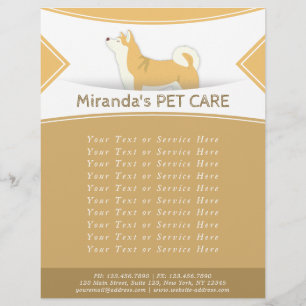 Shiba Inu Hunde Pflege Betreuung Baden & Grooming Flyer