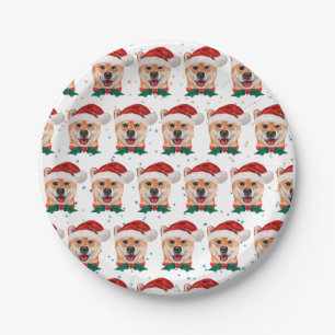 Shiba Inu Hunderasse Weihnachtssterne Pappteller