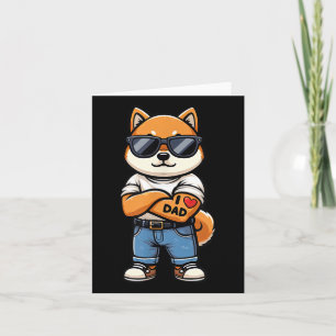 Shiba Inu I Liebe Vater Funny Dog Tattoo Karte