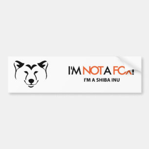 Shiba Inu: Ich bin nicht ein Fox-Autoaufkleber Autoaufkleber