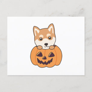 Shiba Inu in Pumpkin Sweet Hunde glückliche Hallow Postkarte