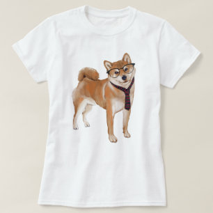 Shiba Inu Japanischer Hund handgemalt T-Shirt