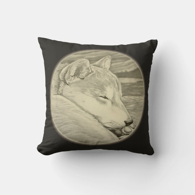 Shiba Inu Kissen-Hundeliebhaber-Kunst-Wurfs-Kissen Kissen (Vorderseite)