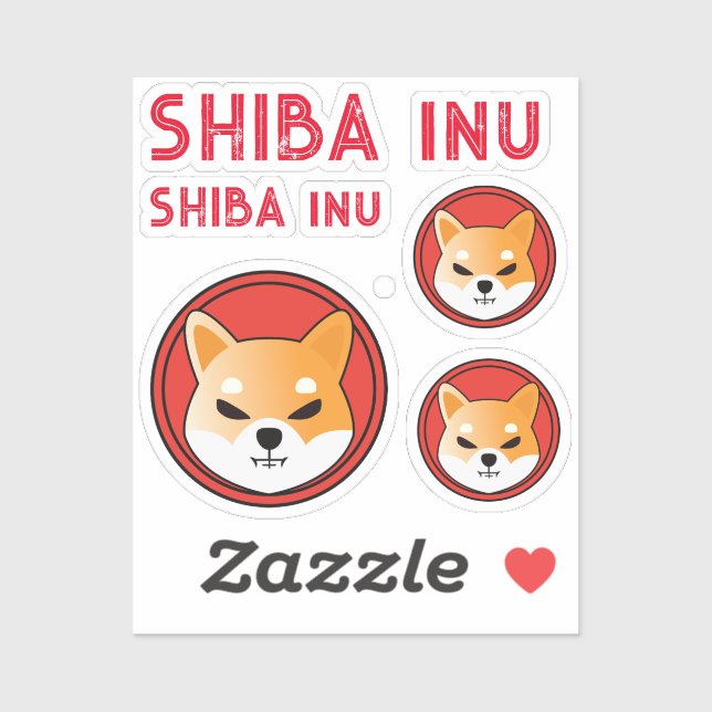 SHIBA INU-Kryptogeschenk,Membermünze DOG CAT Aufkleber (Blatt)