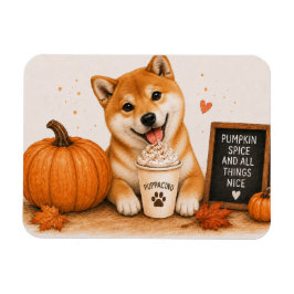 Shiba Inu Kürbisgewürz Magnet