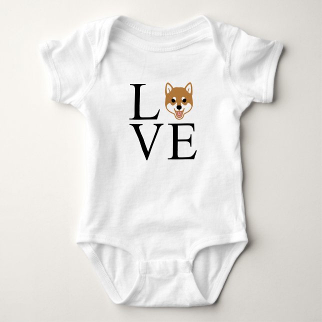 Shiba Inu Liebe Baby Strampler (Vorderseite)