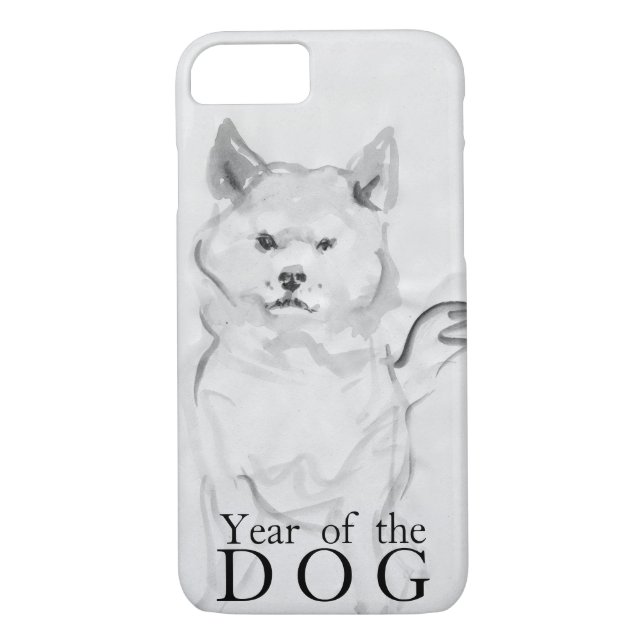 Shiba Inu Malerei Chinesischer Hund Jahr 2018 Fall Case-Mate iPhone Hülle (Rückseite)