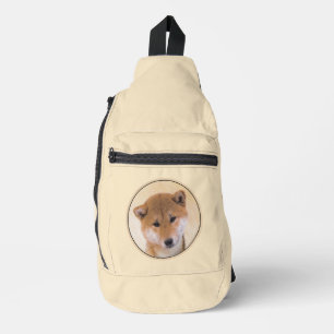 Shiba Inu Malerei Rotes Niedliches Original Hausti Crossbody Bag
