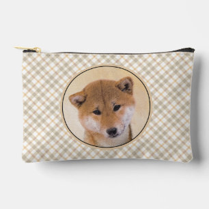 Shiba Inu Malerei Rotes Niedliches Original Hausti Zubehörtasche