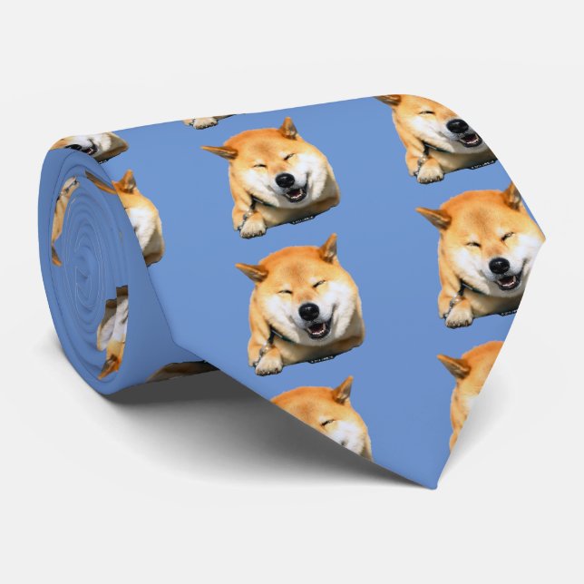 Shiba-inu Maru 芝犬まる Krawatte (Gerollt)