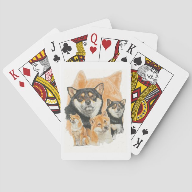 Shiba Inu Medley Spielkarten (Rückseite)