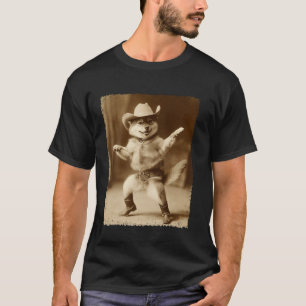 Shiba Inu Meme Lustiger Hund Alberner Cowboy T-Shirt