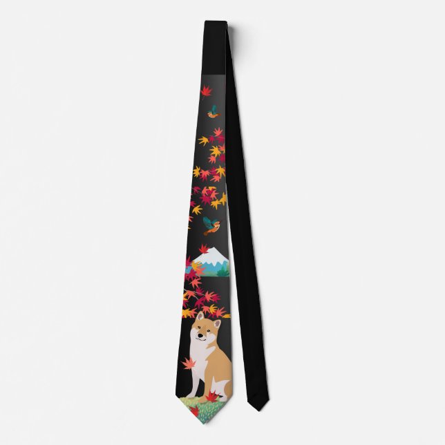 SHIBA INU mens Krawatte Herbst Fuji (Vorderseite)