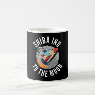 Shiba Inu-Münze in das Mondraketenlager Kaffeetasse